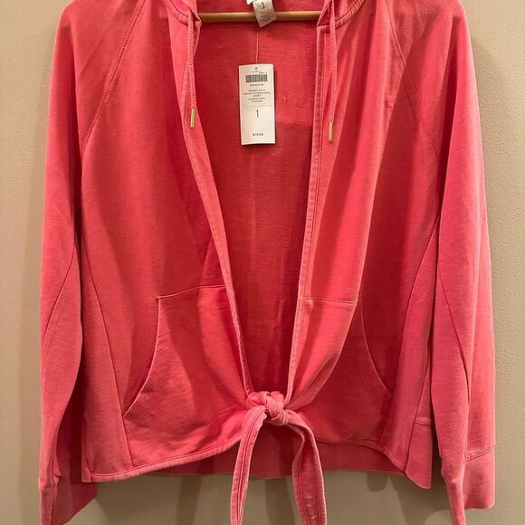 NWT Chico's Viola Zenergy Tie Front Sweatshirt - Picture 6 of 6